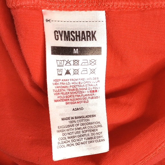 Gymshark Men's Orange Short Sleeve Graphic Print T-shirt Size Medium - Picture 8 of 8